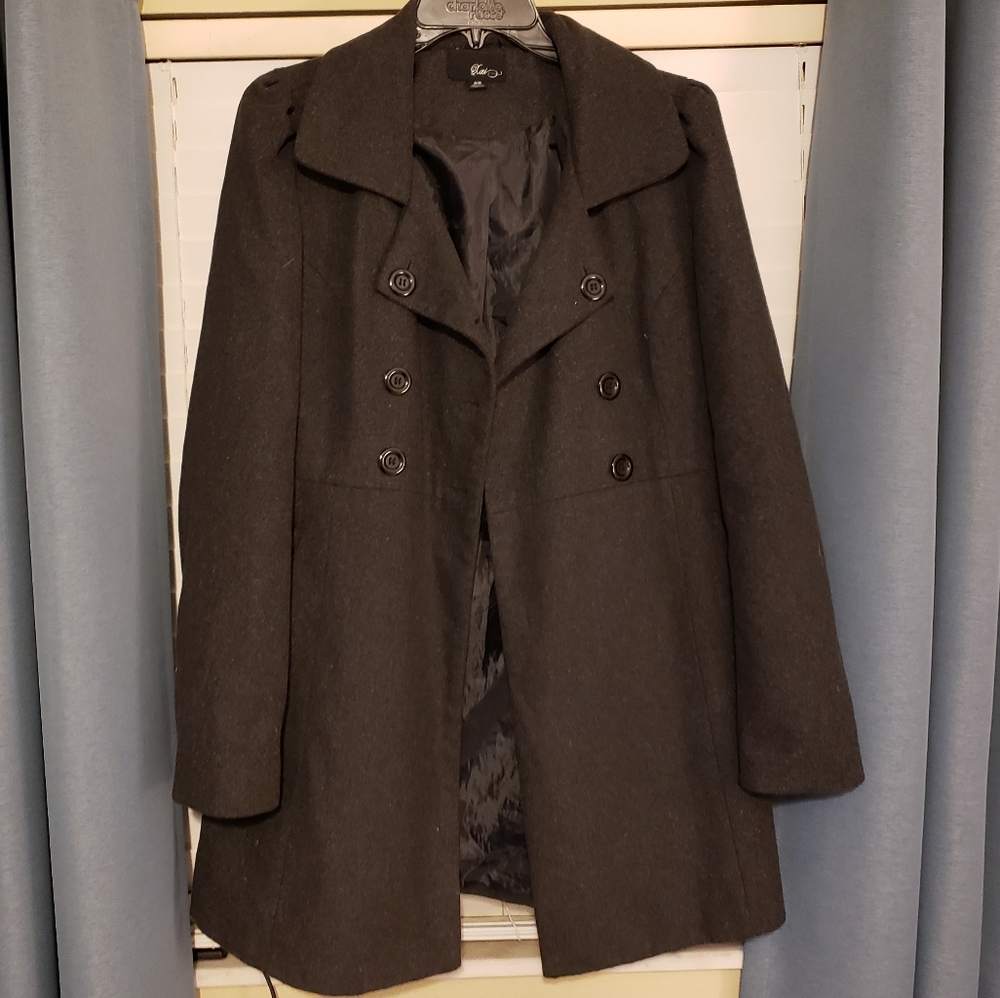 Grey peacoat